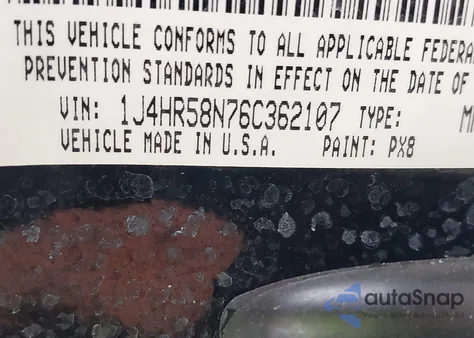 2006 Jeep Grand Cherokee Limited from USA, damaged, VIN 1J4HR58N76C362107